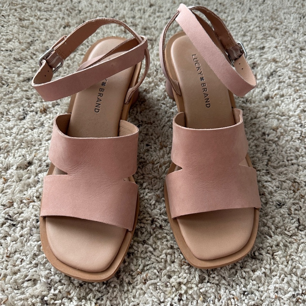 Lucky Brand Pink Sandals with Platform Sole